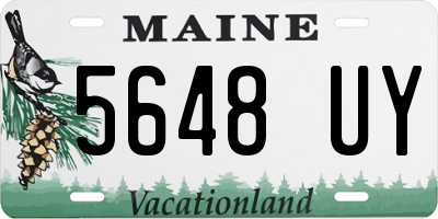 ME license plate 5648UY