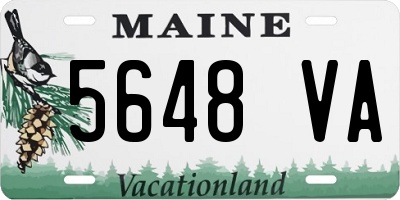 ME license plate 5648VA