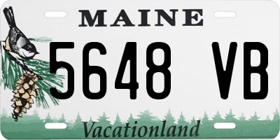 ME license plate 5648VB