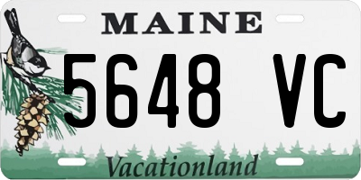 ME license plate 5648VC