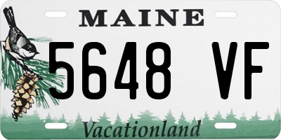ME license plate 5648VF