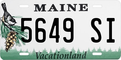 ME license plate 5649SI