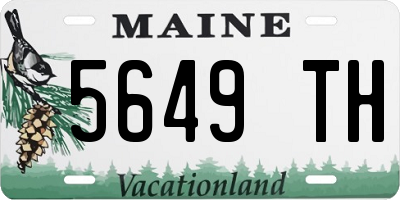 ME license plate 5649TH