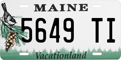 ME license plate 5649TI