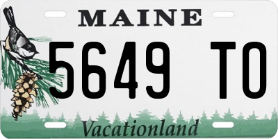 ME license plate 5649TO