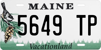 ME license plate 5649TP