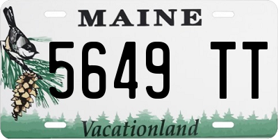 ME license plate 5649TT