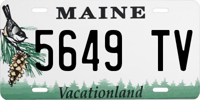 ME license plate 5649TV