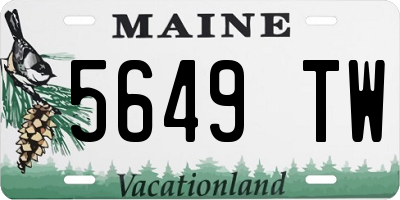 ME license plate 5649TW