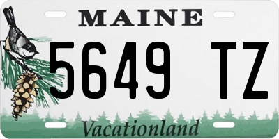 ME license plate 5649TZ