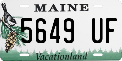 ME license plate 5649UF