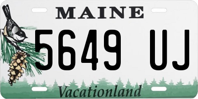 ME license plate 5649UJ