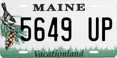 ME license plate 5649UP