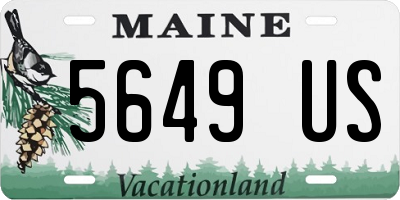 ME license plate 5649US