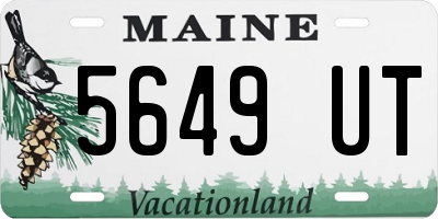 ME license plate 5649UT