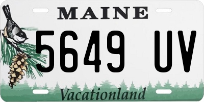 ME license plate 5649UV