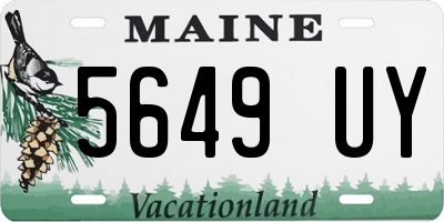 ME license plate 5649UY