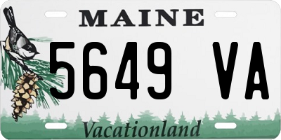 ME license plate 5649VA