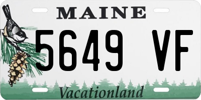 ME license plate 5649VF