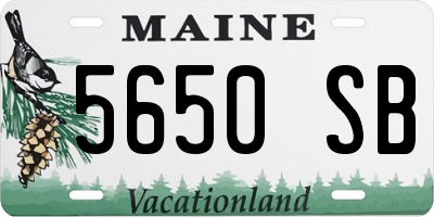 ME license plate 5650SB