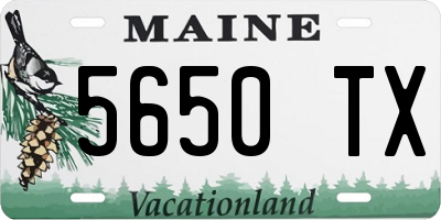 ME license plate 5650TX