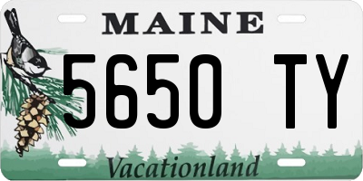 ME license plate 5650TY