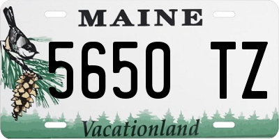 ME license plate 5650TZ