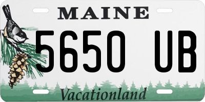 ME license plate 5650UB