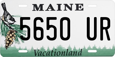 ME license plate 5650UR