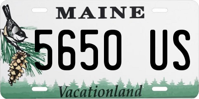 ME license plate 5650US