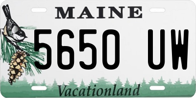 ME license plate 5650UW