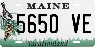 ME license plate 5650VE