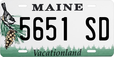 ME license plate 5651SD