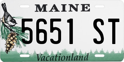 ME license plate 5651ST