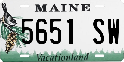 ME license plate 5651SW