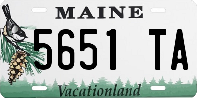ME license plate 5651TA