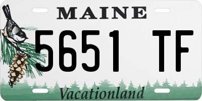 ME license plate 5651TF