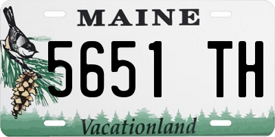 ME license plate 5651TH