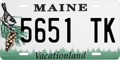 ME license plate 5651TK