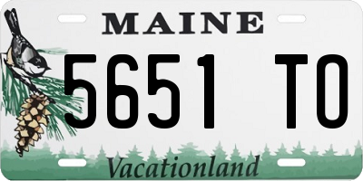 ME license plate 5651TO
