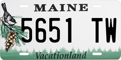 ME license plate 5651TW