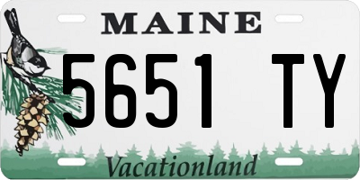 ME license plate 5651TY