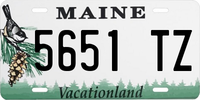 ME license plate 5651TZ