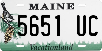 ME license plate 5651UC