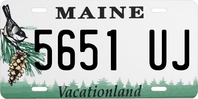 ME license plate 5651UJ