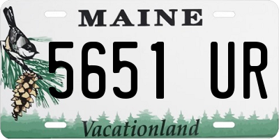 ME license plate 5651UR