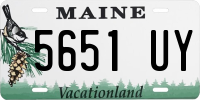 ME license plate 5651UY