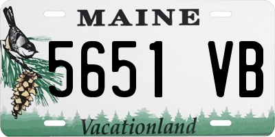 ME license plate 5651VB