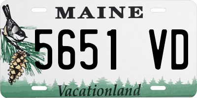 ME license plate 5651VD