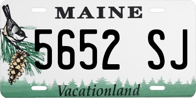 ME license plate 5652SJ